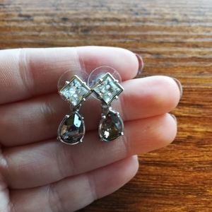 Vintage Swarovski Stud Drop Dangle Earrings